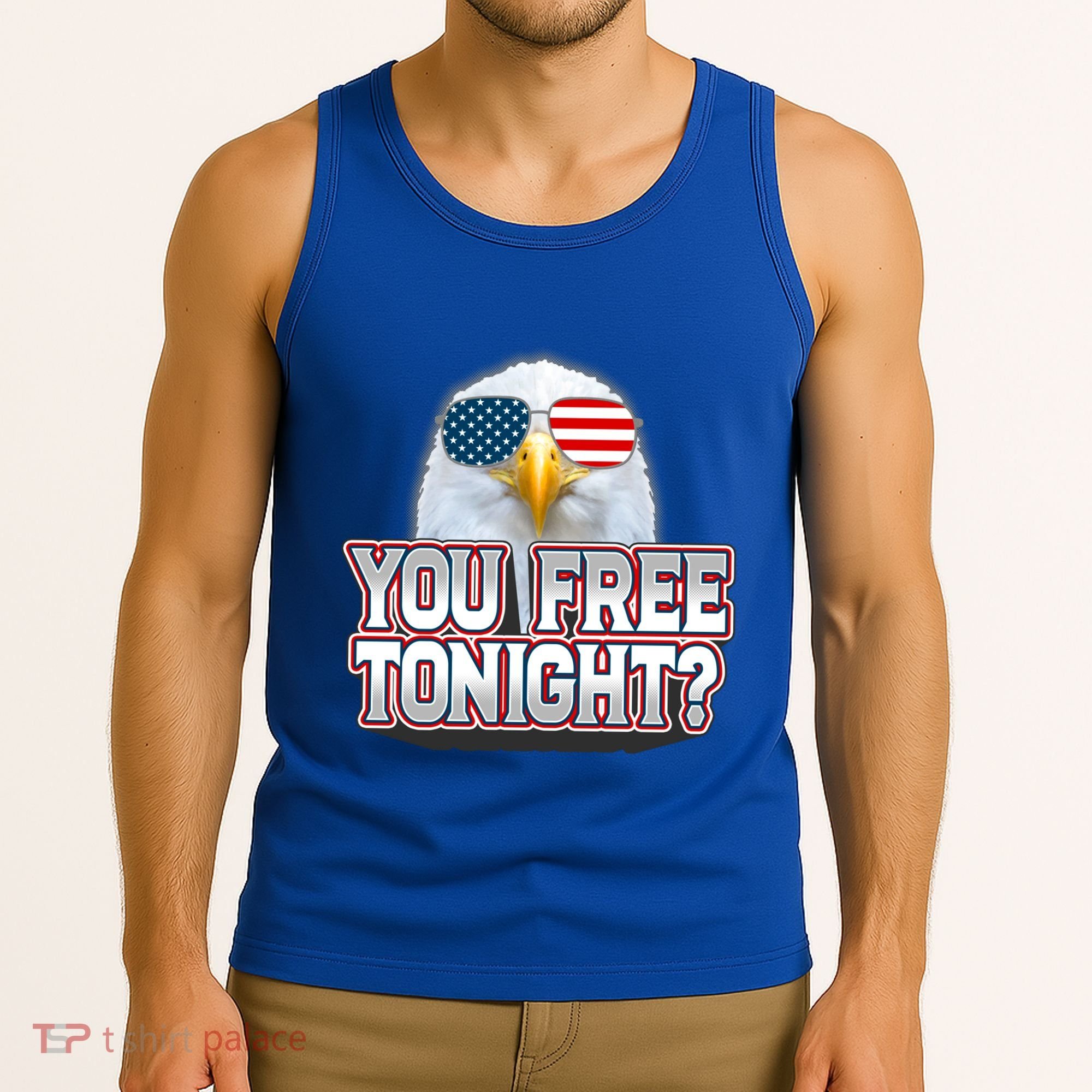 Fourth 4th Of July Bald Eagle You Free Tonight Funny Gift Tank Top