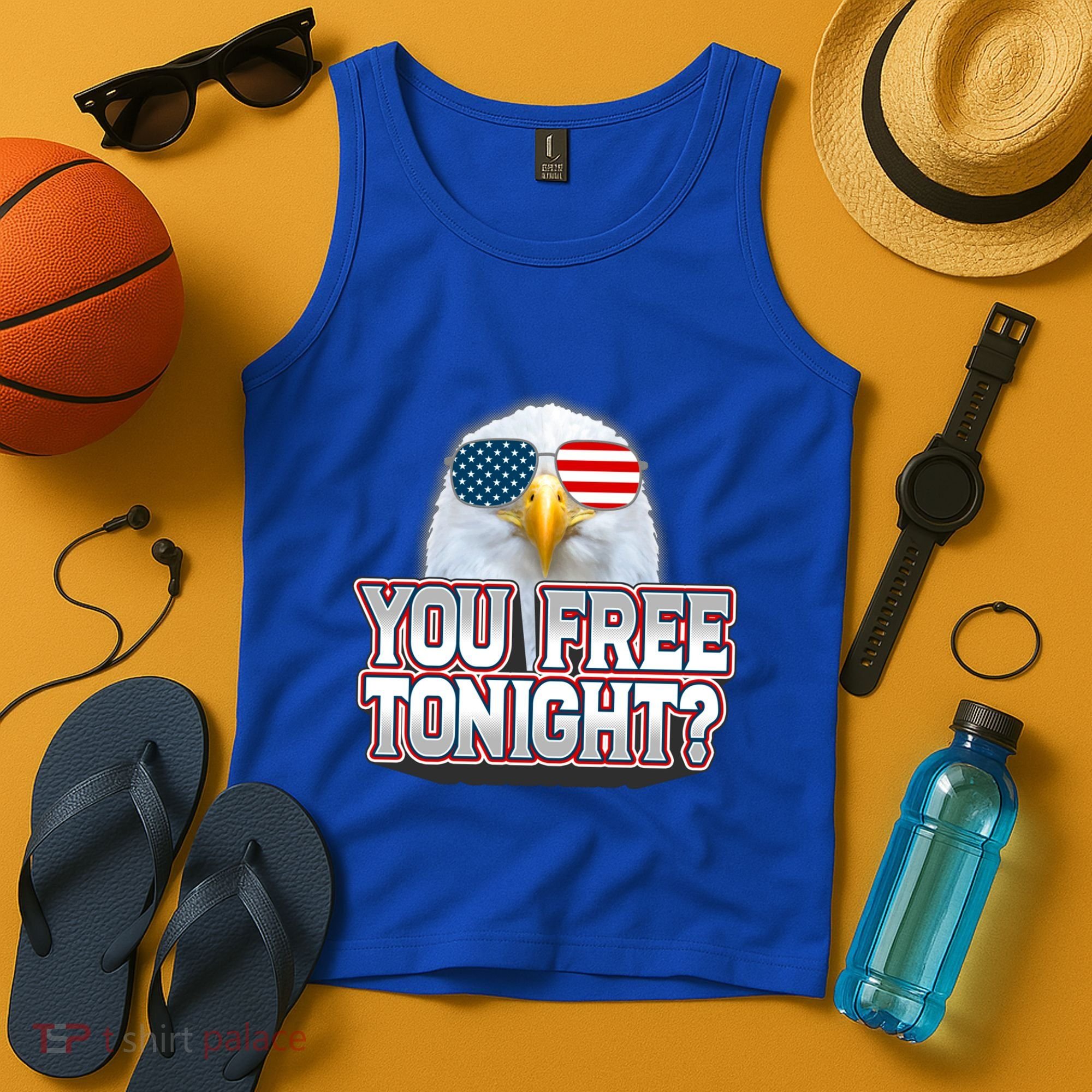 Fourth 4th Of July Bald Eagle You Free Tonight Funny Gift Tank Top