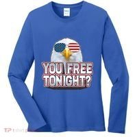 Fourth 4th Of July Bald Eagle You Free Tonight Funny Gift Women's Long Sleeve Shirt thumb 0