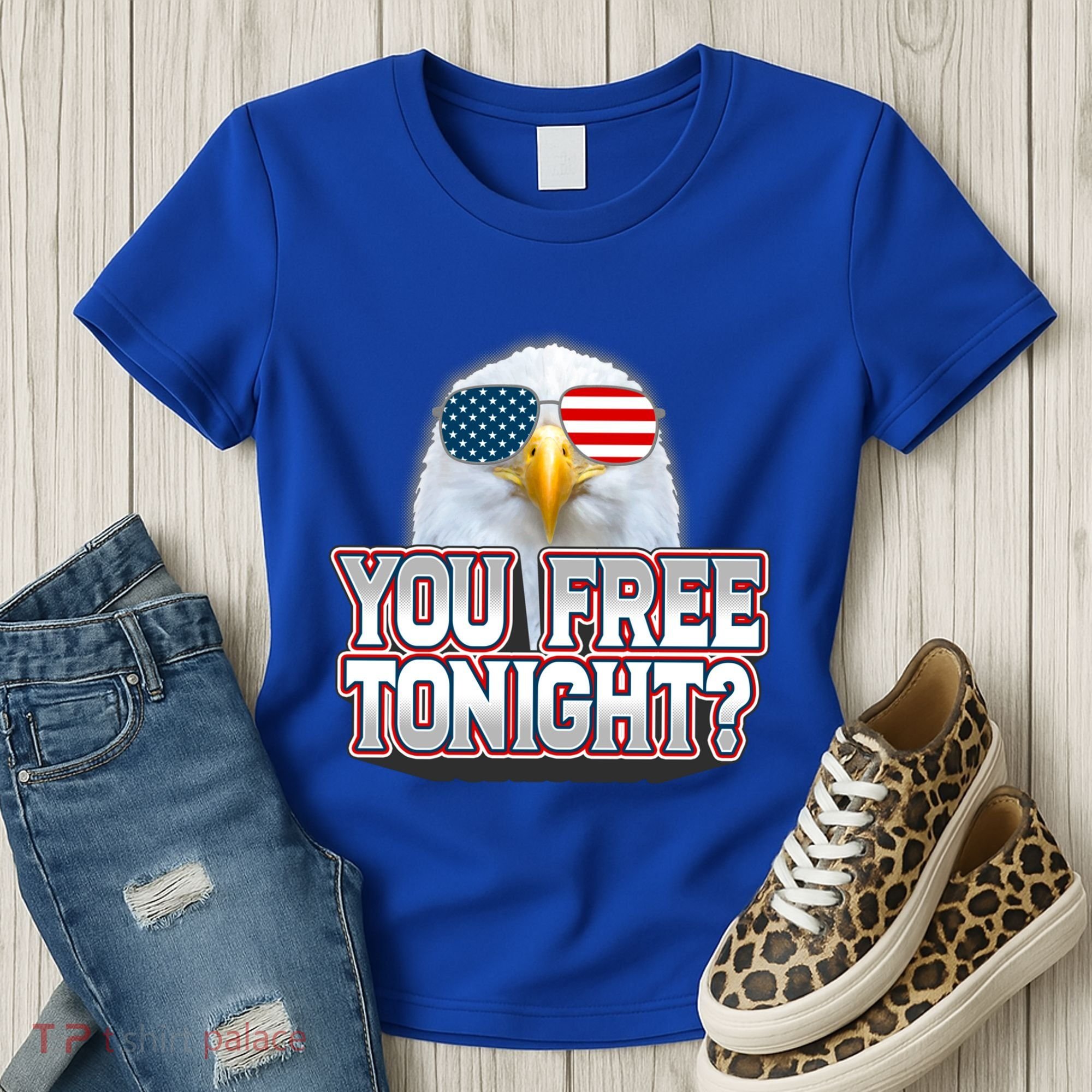 Fourth 4th Of July Bald Eagle You Free Tonight Funny Gift Women's T-Shirt
