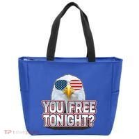 Fourth 4th Of July Bald Eagle You Free Tonight Funny Gift Tote Bag thumb 0