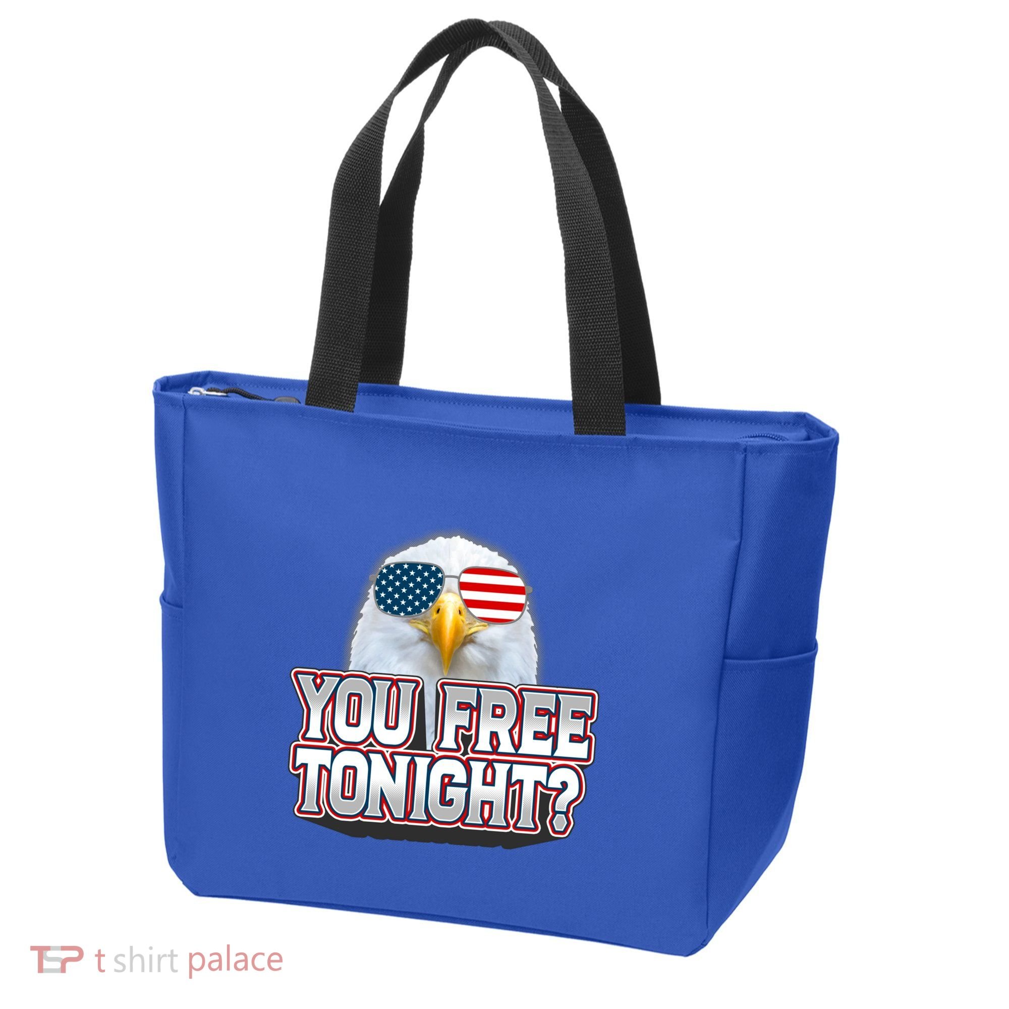Fourth 4th Of July Bald Eagle You Free Tonight Funny Gift Tote Bag