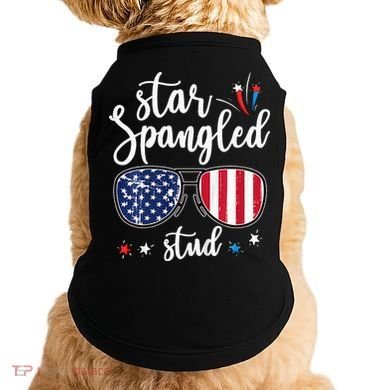 funny 4th of july star spangled student Doggie Tank