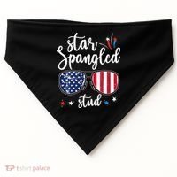 funny 4th of july star spangled student USA-Made Doggie Bandana thumb 0