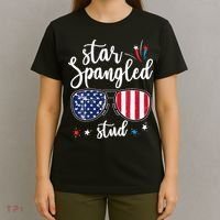 funny 4th of july star spangled student T-Shirt thumb 4
