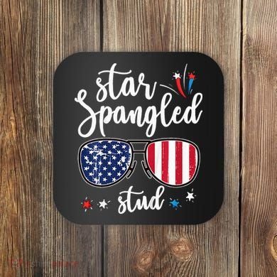 funny 4th of july star spangled student Coaster