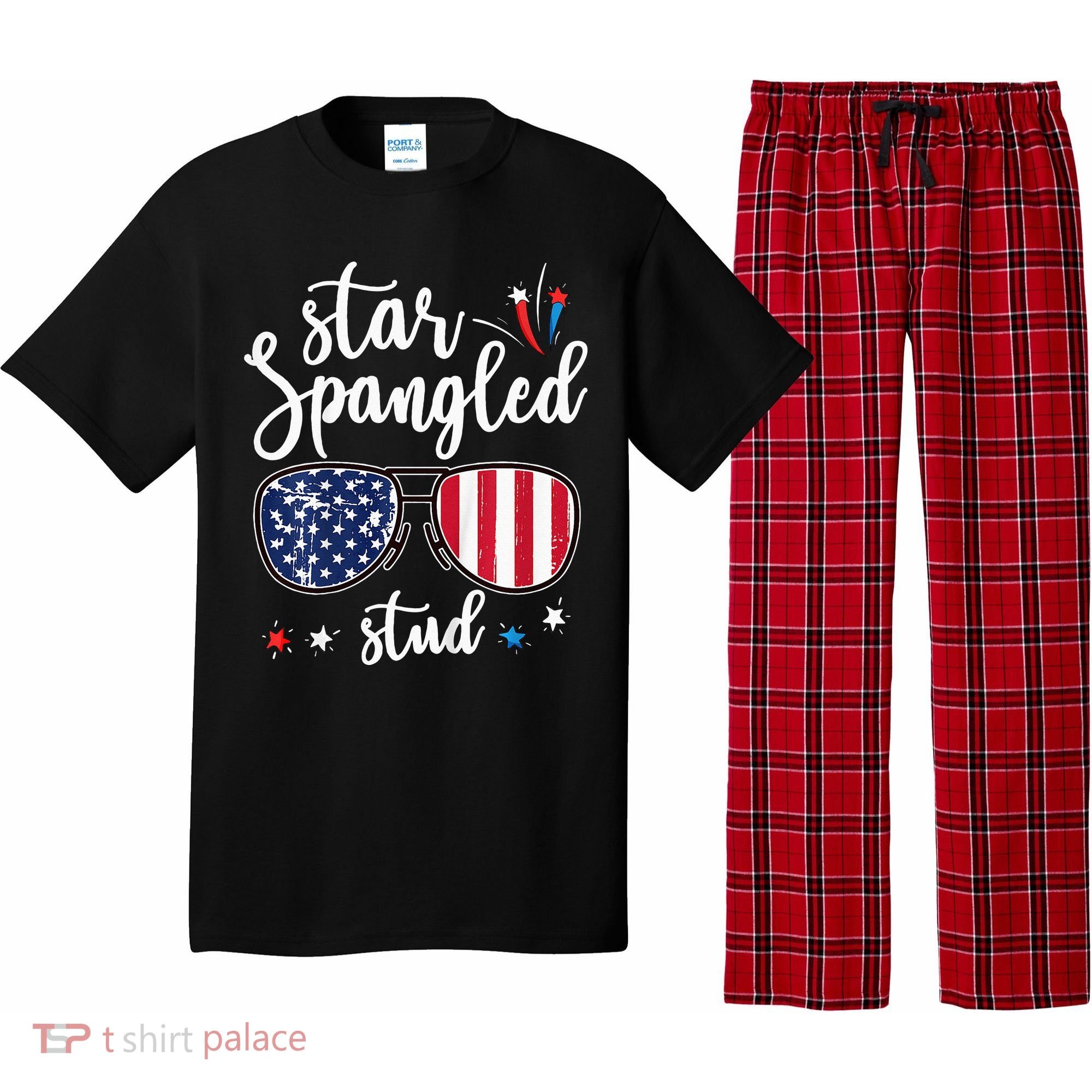 funny 4th of july star spangled student Pajama Set