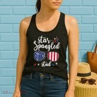 funny 4th of july star spangled student Women's Tank Top thumb 2