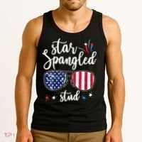 funny 4th of july star spangled student Tank Top thumb 3
