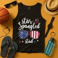 funny 4th of july star spangled student Tank Top thumb 4
