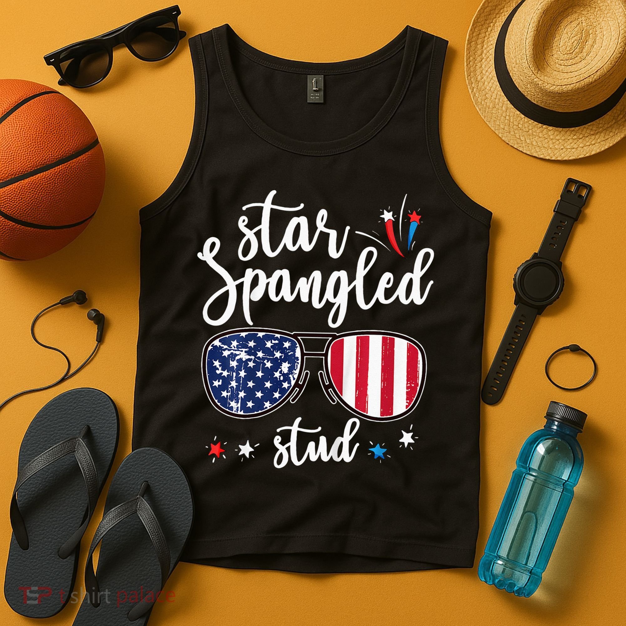 funny 4th of july star spangled student Tank Top