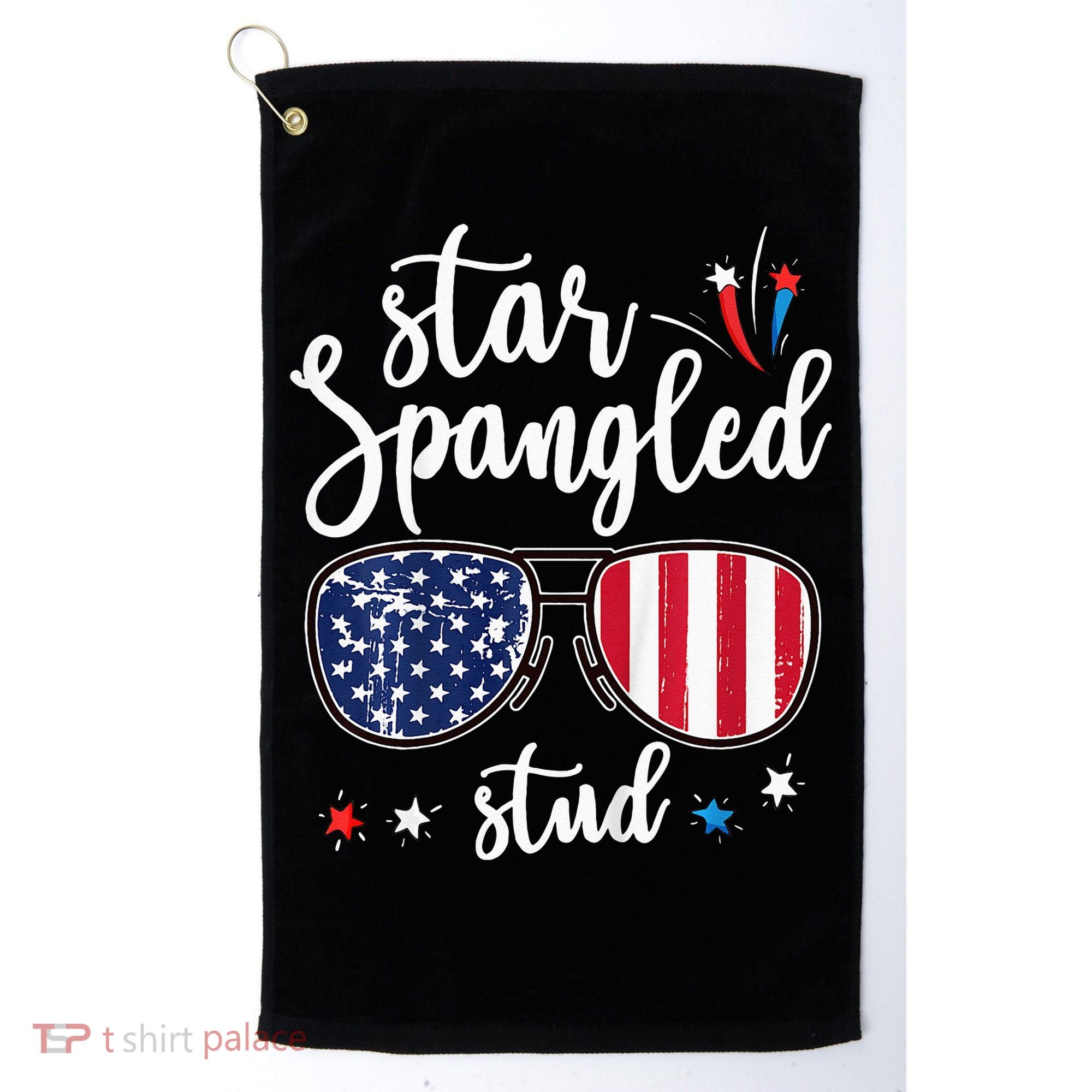 funny 4th of july star spangled student Golf Towel