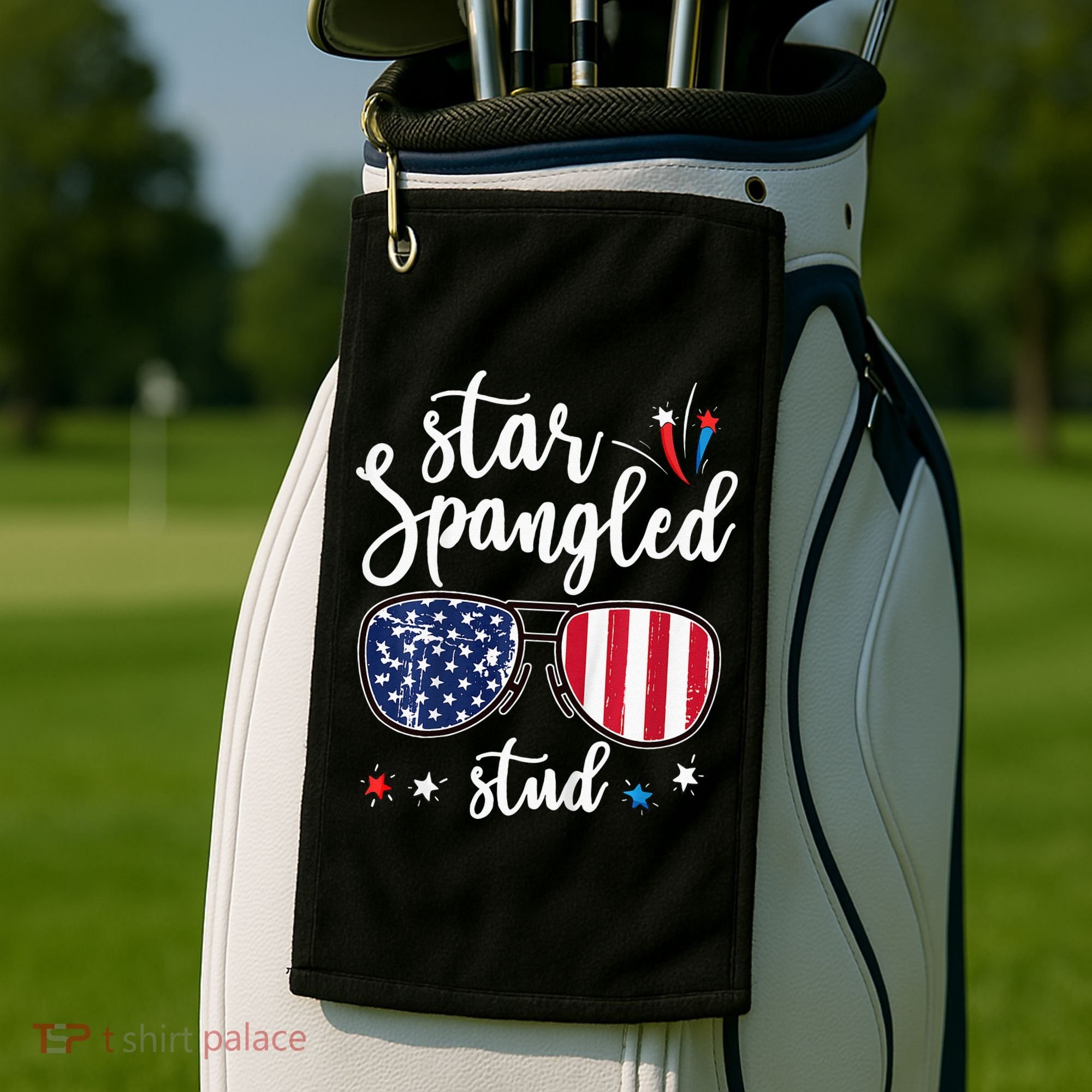 funny 4th of july star spangled student Golf Towel