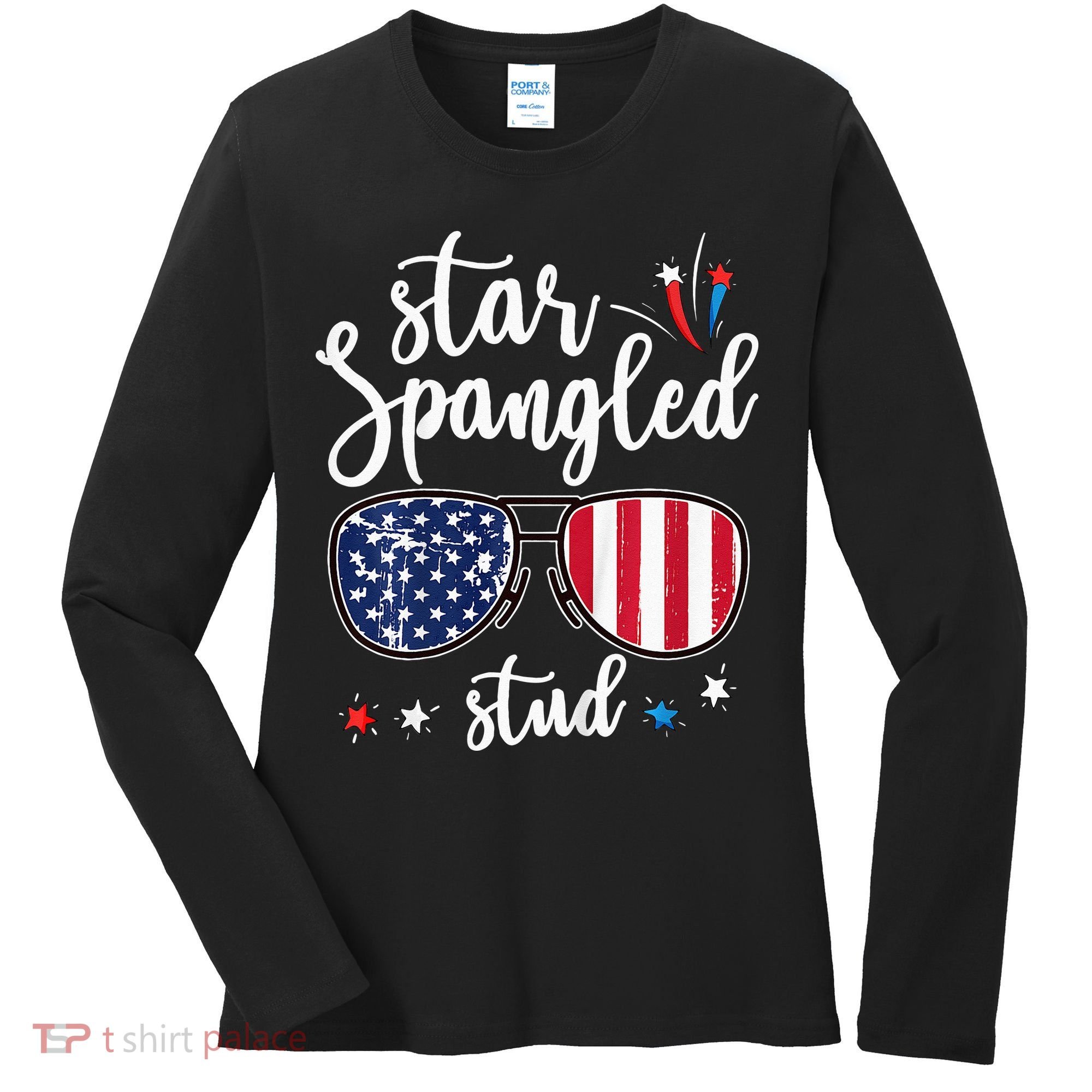 funny 4th of july star spangled student Women's Long Sleeve Shirt