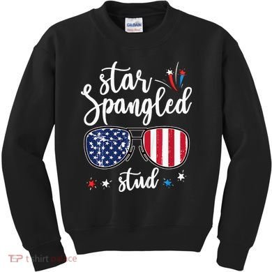 funny 4th of july star spangled student Kids Sweatshirt