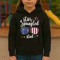 funny 4th of july star spangled student Kids Hoodie thumb 3