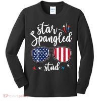 funny 4th of july star spangled student Kids Long Sleeve Shirt thumb 0