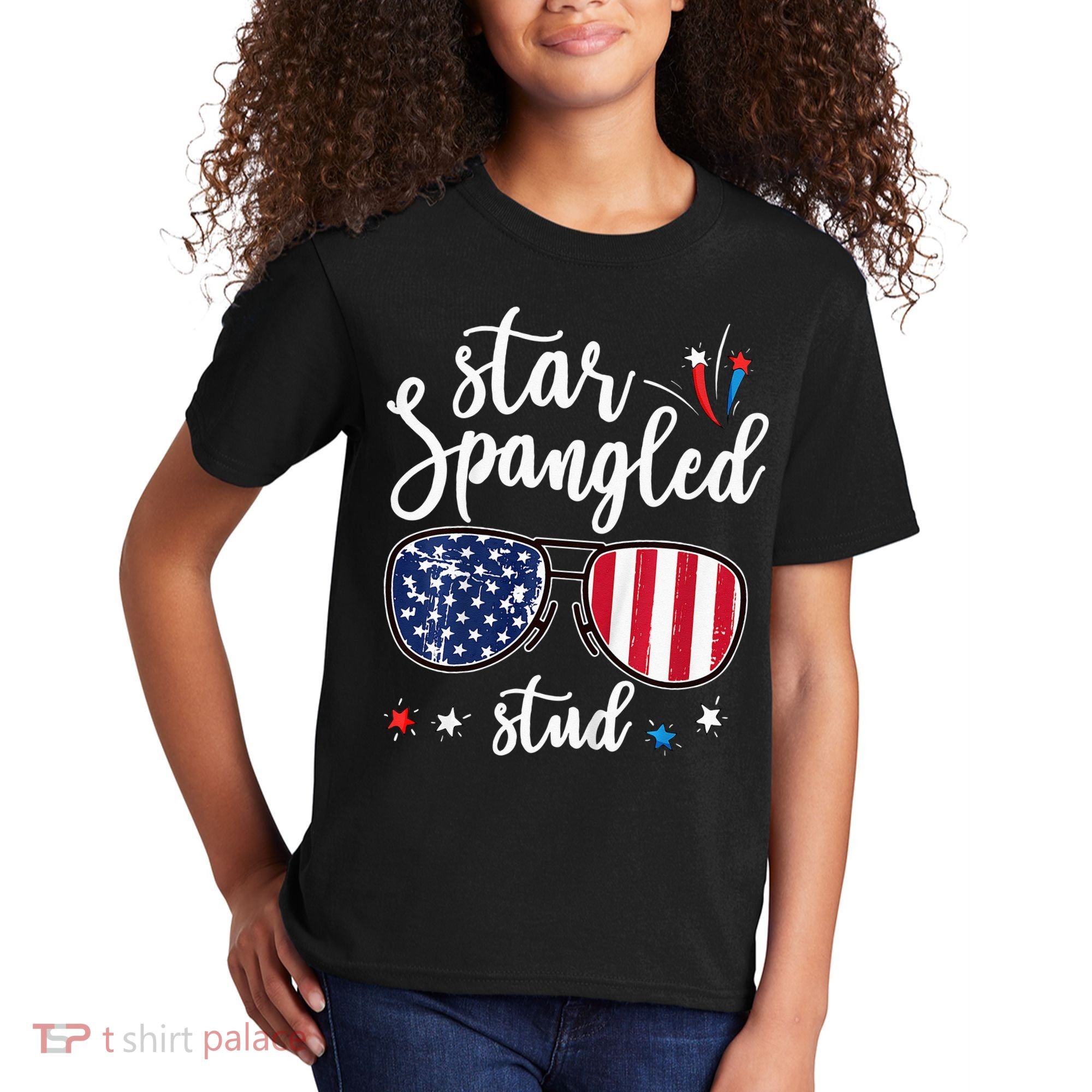 funny 4th of july star spangled student Kids T-Shirt