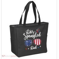 funny 4th of july star spangled student Tote Bag thumb 2