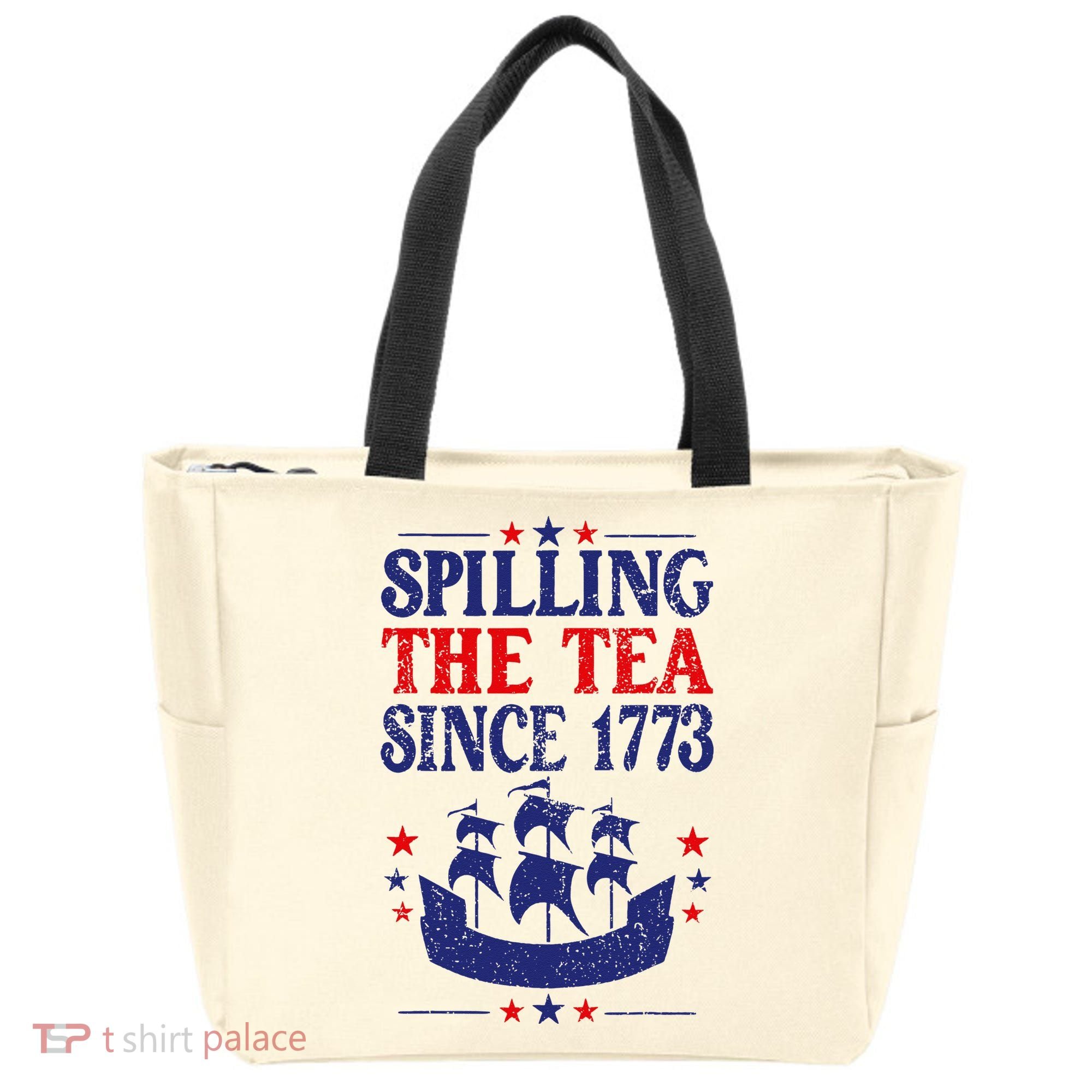 Fun 4th Of July Spilling The Tea Since 1773 Teacher Tote Bag