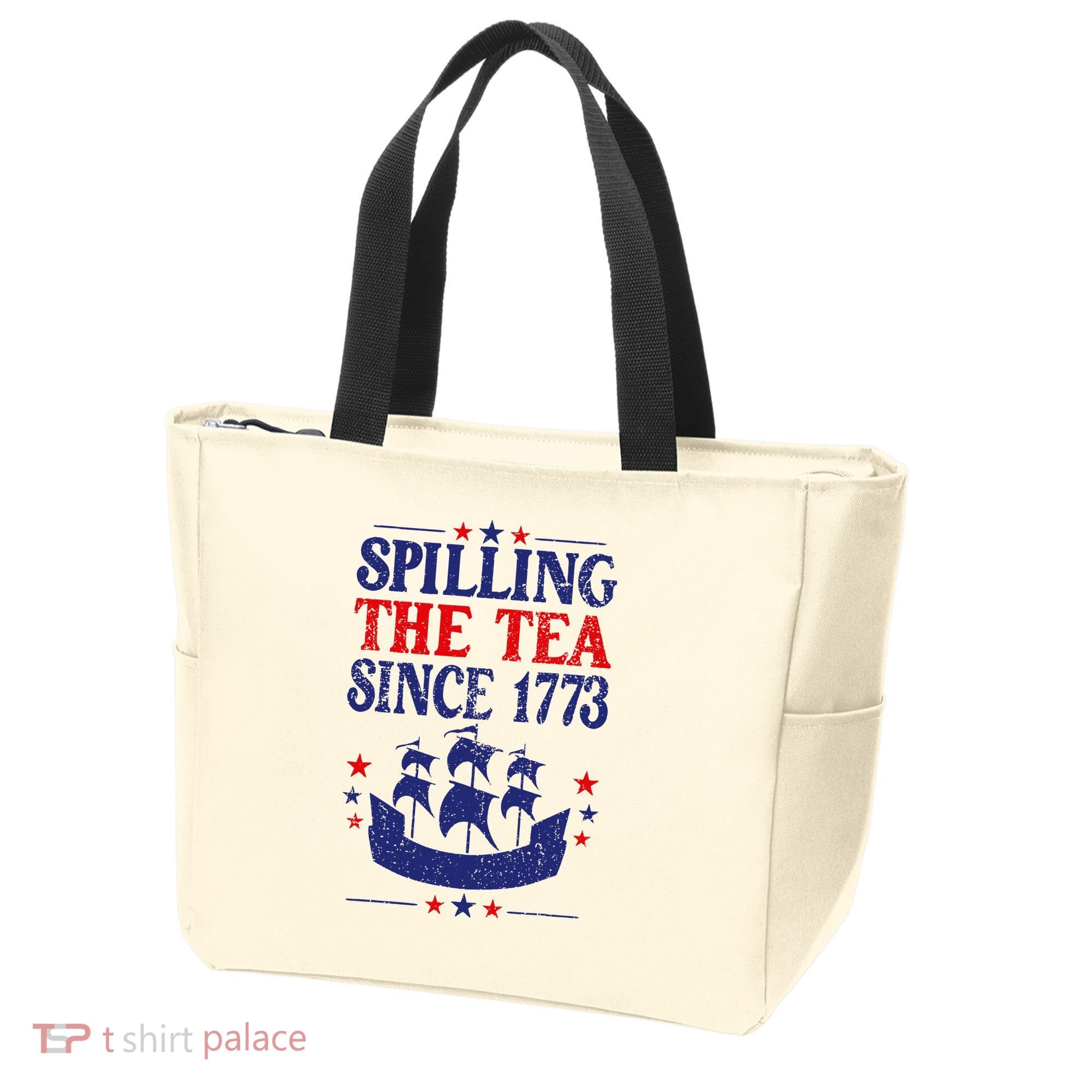 Fun 4th Of July Spilling The Tea Since 1773 Teacher Tote Bag