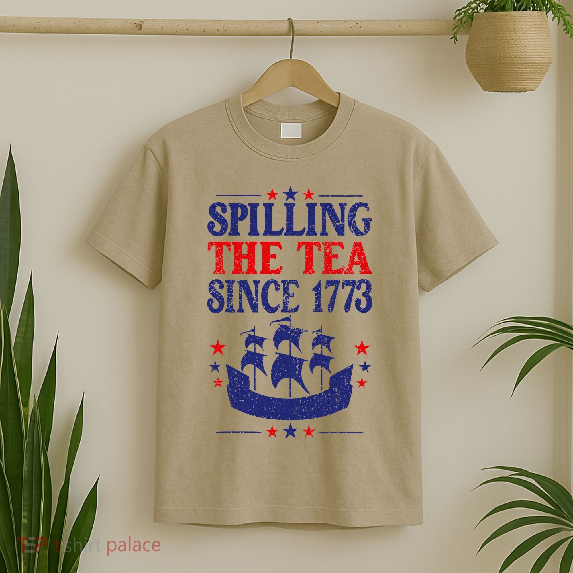 Fun 4th Of July Spilling The Tea Since 1773 Teacher T-Shirt