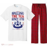 Fun 4th Of July Spilling The Tea Since 1773 Teacher Pajama Set thumb 0