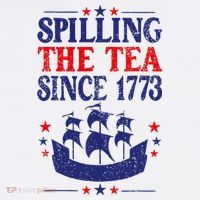 Fun 4th Of July Spilling The Tea Since 1773 Teacher Women's Hoodie thumb 2