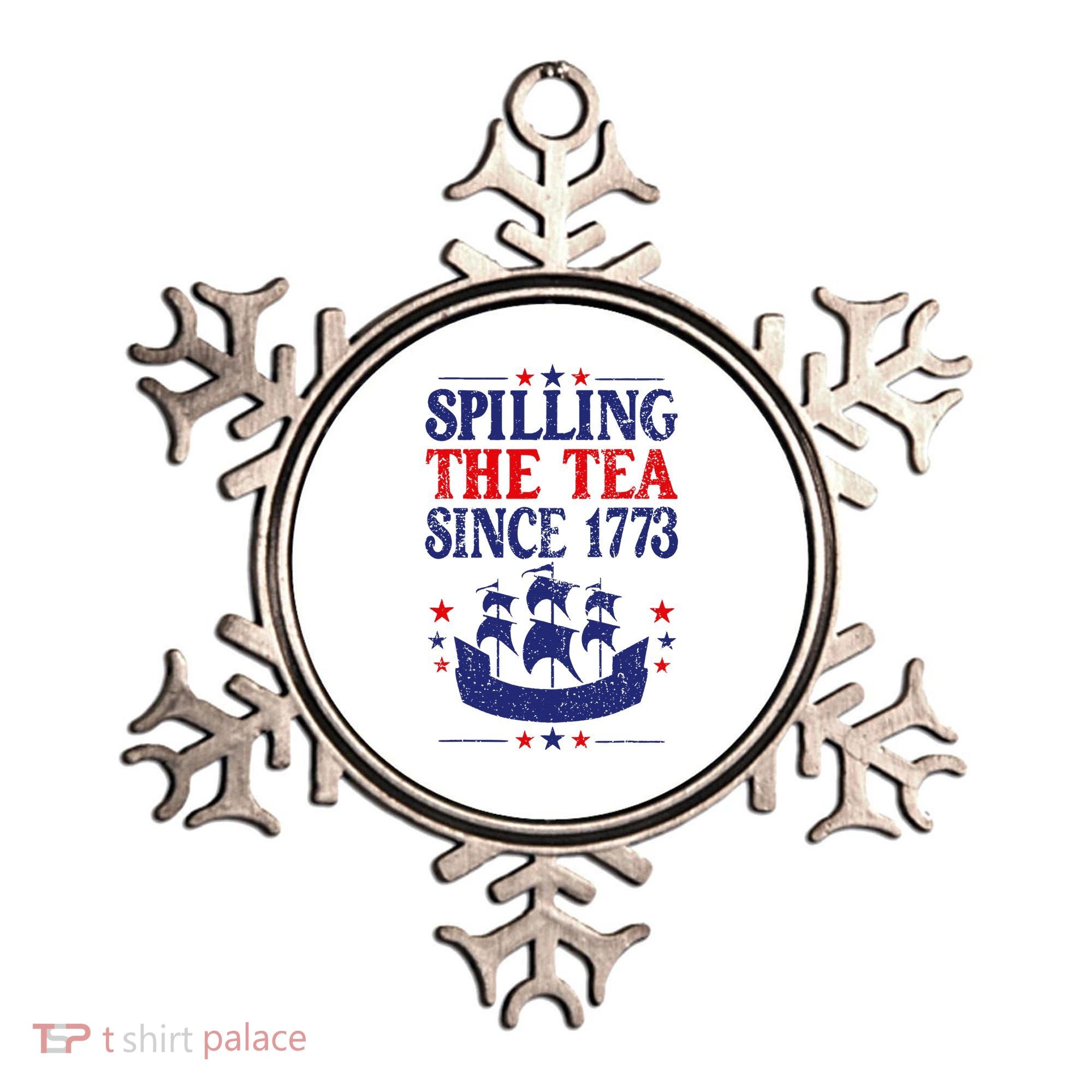 Fun 4th Of July Spilling The Tea Since 1773 Teacher Ornament