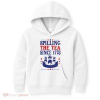 Fun 4th Of July Spilling The Tea Since 1773 Teacher Kids Hoodie thumb 0