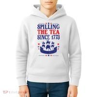 Fun 4th Of July Spilling The Tea Since 1773 Teacher Kids Hoodie thumb 4