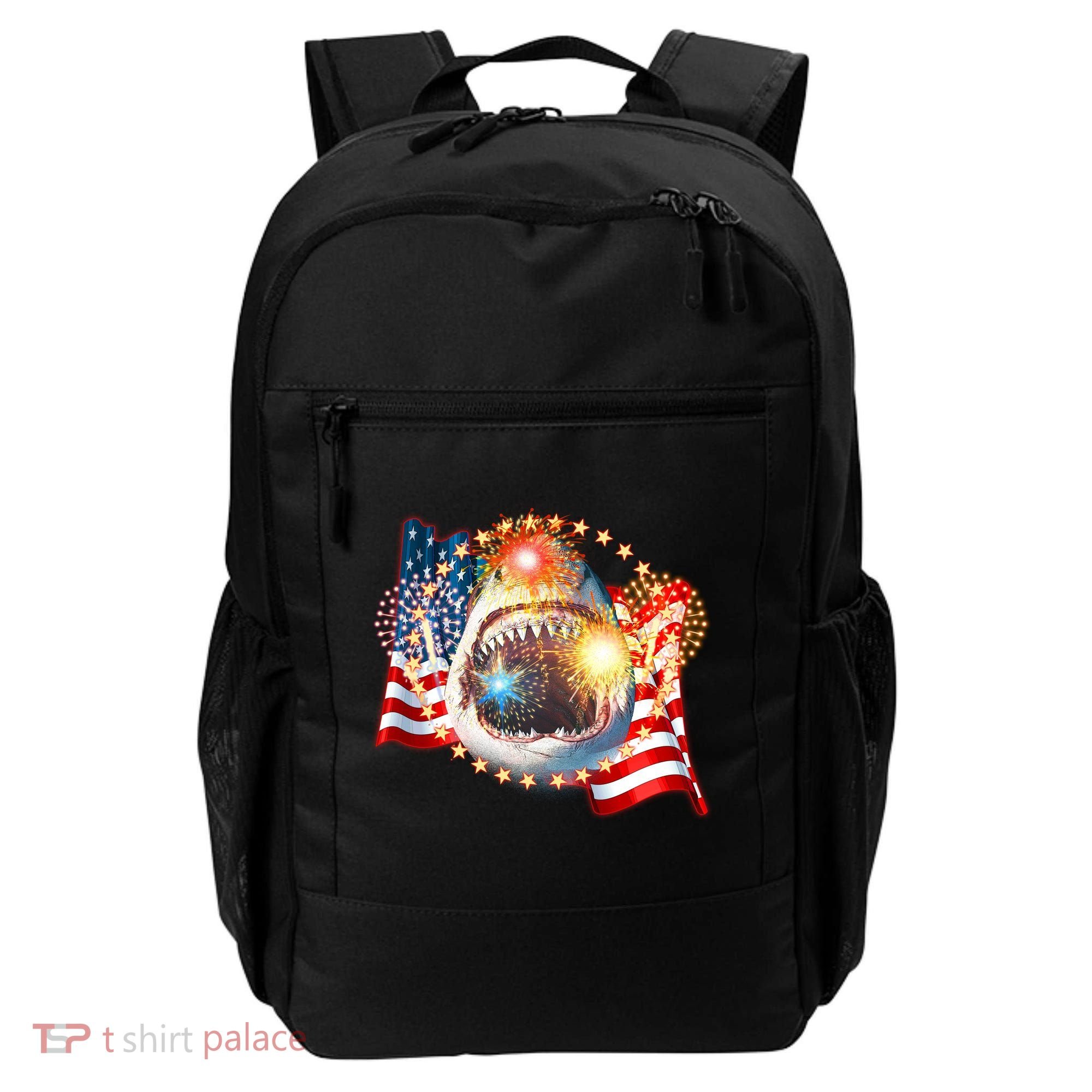 Fourth 4th Of July Fireworks Shark Backpack