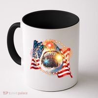 Fourth 4th Of July Fireworks Shark Coffee Mug thumb 0