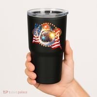 Fourth 4th Of July Fireworks Shark Tumbler thumb 2