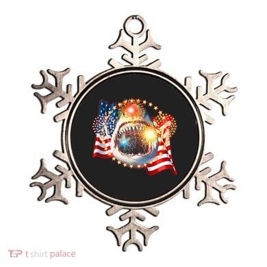 Fourth 4th Of July Fireworks Shark Ornament