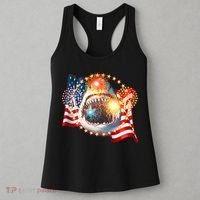 Fourth 4th Of July Fireworks Shark Women's Tank Top thumb 3