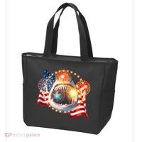 Fourth 4th Of July Fireworks Shark Tote Bag thumb 3