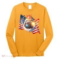 Fourth 4th Of July Fireworks Shark Long Sleeve Shirt thumb 0