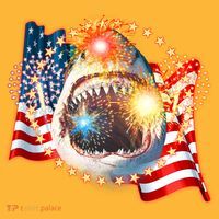 Fourth 4th Of July Fireworks Shark Long Sleeve Shirt thumb 2