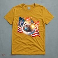 Fourth 4th Of July Fireworks Shark T-Shirt thumb 5