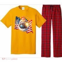 Fourth 4th Of July Fireworks Shark Pajama Set thumb 0