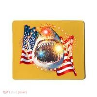 Fourth 4th Of July Fireworks Shark Mousepad thumb 0