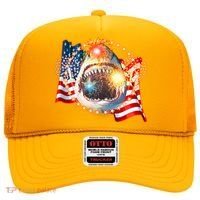 Fourth 4th Of July Fireworks Shark Hat thumb 0