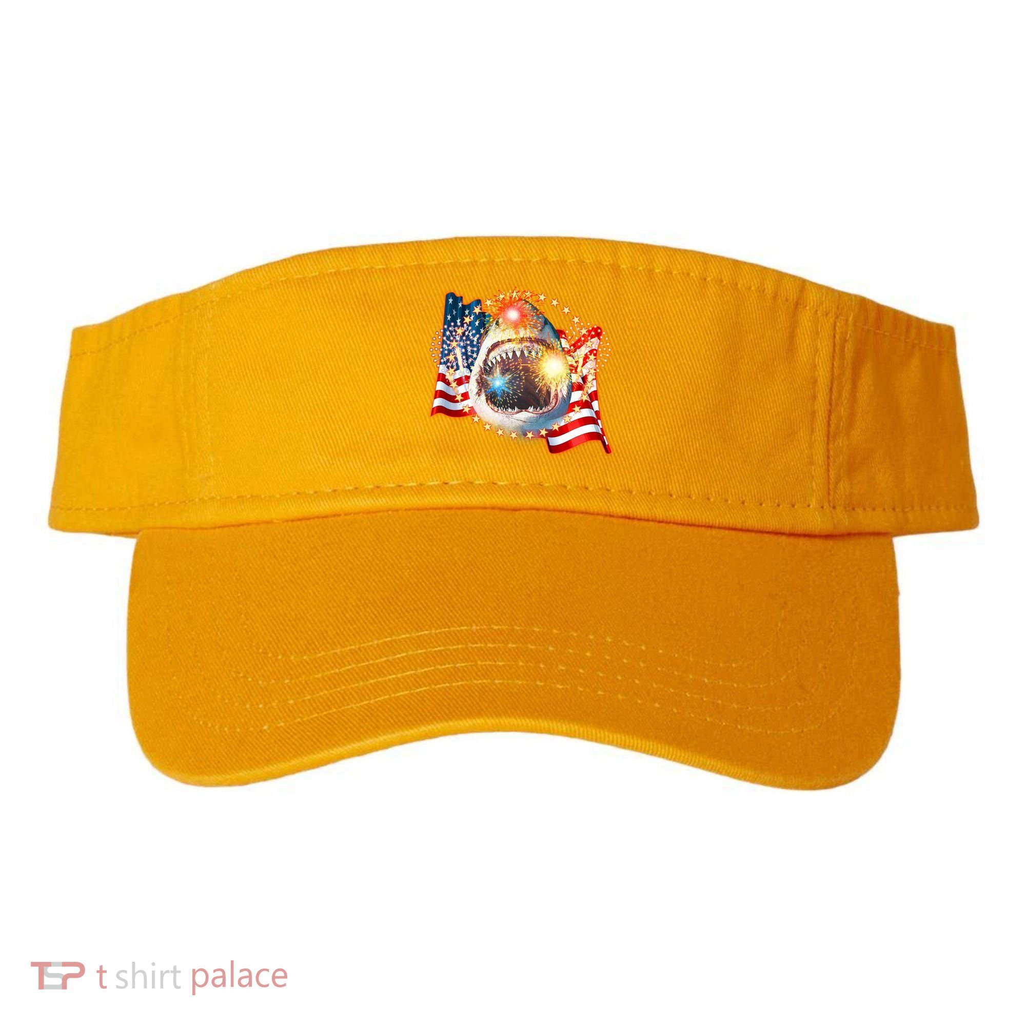 Fourth 4th Of July Fireworks Shark Visor