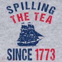Fun 4th Of July Spilling The Tea Since 1773 History Teacher Women's Sweatshirt thumb 2
