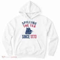 Fun 4th Of July Spilling The Tea Since 1773 History Teacher Hoodie thumb 0