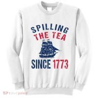 Fun 4th Of July Spilling The Tea Since 1773 History Teacher Sweatshirt thumb 0
