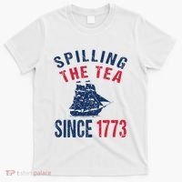 Fun 4th Of July Spilling The Tea Since 1773 History Teacher T-Shirt thumb 0