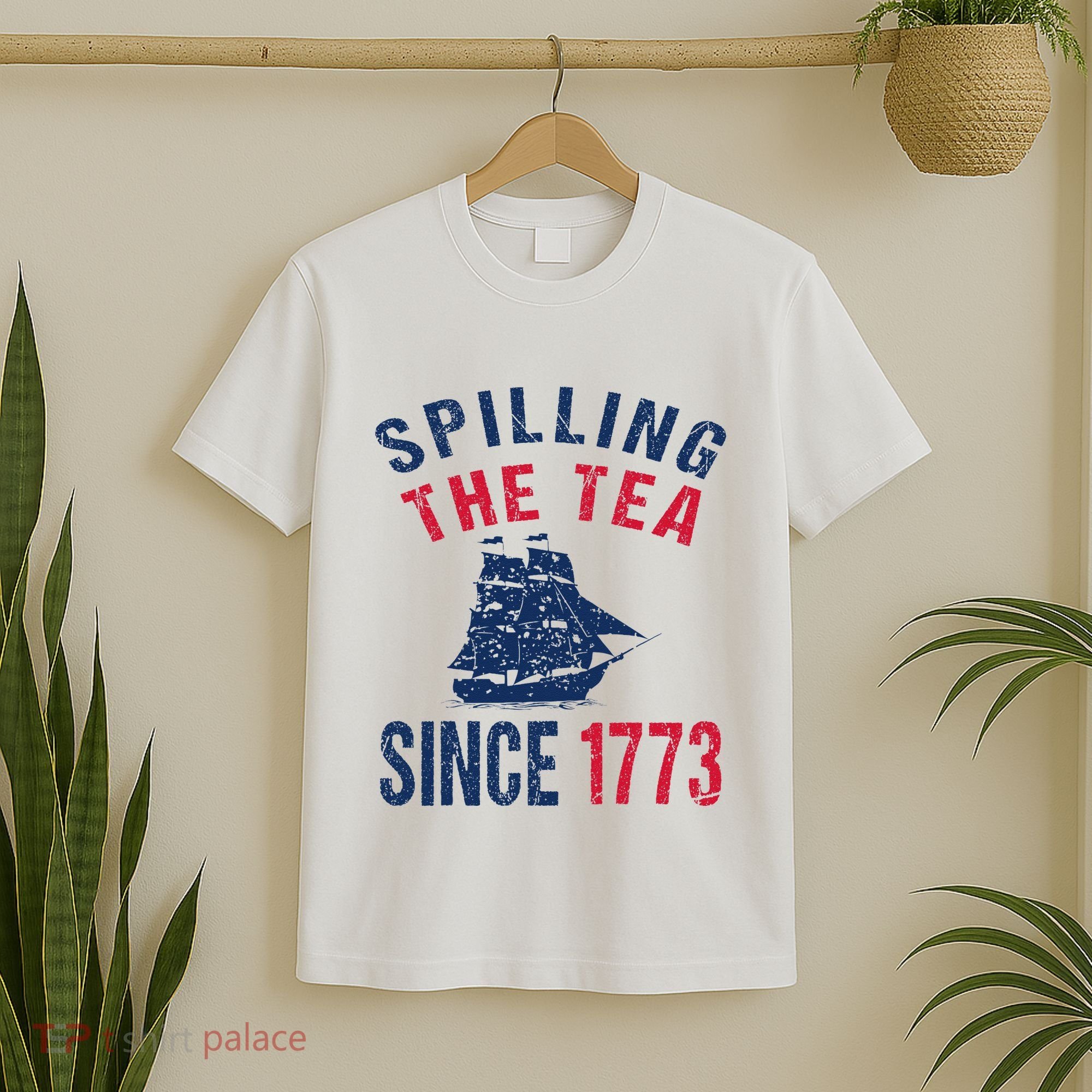 Fun 4th Of July Spilling The Tea Since 1773 History Teacher T-Shirt