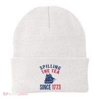 Fun 4th Of July Spilling The Tea Since 1773 History Teacher Beanie thumb 0